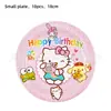 Nueva Serie KT Cat Bandeja de Papel Vaso de Papel Servilleta Mantel Decoración de Niña Triángulo Fiesta Hello kitty