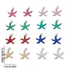 Pingentes de Criaturas Marinhas Esmaltados em Aço Inoxidável DIY Estrela do Mar Caranguejo Peixe Charms 10 Estilos Coloridos Acessórios de Joias