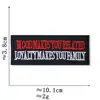 Parches bordados al por mayor transfronterizos, insignias bordadas rectangulares, parches decorativos en inglés para chaqueta de trabajo retro americana