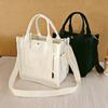Bolsa Tote de Lona Tridimensional com Múltiplos Bolsos Transfronteiriça Mais Vendida Bolsa de Mão Transversal Simples Versátil Portátil Bolsa para Marmita