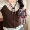 Collar de Pull Tejido de Lana Retro con Cuentas para Mujer 2025 Nuevo Diseño Único Cadena de Suéter Accesorios de Halter Personalizados