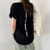 Comercio Exterior Transfronterizo 2026 Primavera/Verano Nueva Ropa para Mujer Camisa Básica Versátil Holgada Estampado de Letras Camiseta de Manga Corta para Mujer Algodón Puro