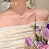 Moda Coreana Novo Estilo Colar Borboleta de Madrepérola Super Brilhante para Clavícula Feminina, Gargantilha de Temperamento Cool e Elegante Acessório da Moda