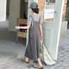 Transfronterizo Verano 2025 Nuevo Artístico Holgado talla extra Niñas Elegante Moderno Utilitario Conjunto de Vestido de Dos Piezas para Comercio Exterior