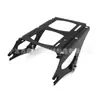 Adecuado para Piezas de Modificación de Motocicleta Harley, Portaequipajes Trasero, Rack de Carga, Rack de Cola, Cromado Negro