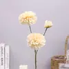 Flores Artificiais 3 Cabeças Fragrância Escura Casamento Auditório Carga Suave Material de Flor Flor de Estrada Arco de Flor Cenário Layout Flor de Seda Mesa de Jantar Arte Floral