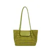 Bolsa Tote de Tecido com Padrão Nicho Transfronteiriço para Axila Feminina 2026 Nova Moda de Verão Tendência Bolsa Cesta de Ombro Único