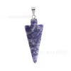 Venta al por mayor de fabricantes Piedra Natural Cristal Ágata Piedra Natural Flecha Joyería DIY Pendientes Collar Accesorios