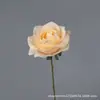 Flor Artificial Rosa Redonda de Cabeça Única Rosa de Seda Adereços para Cenário de Casamento Decoração de Vitrine de Shopping Entrega Direta da Fábrica