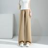 Pantalones de Lino Lyocell Verano 2025 Nuevos de Hielo Pierna Estrecha Pierna Ancha para Mujer Cintura Alta Holgados Adelgazantes Caída Casual