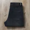 Pantalones Largos de Mezclilla Gruesa para Hombre, Estilo Recto Delgado, Azul Marino, Sarga Elástica, Lavados, Desgastados, Otoño e Invierno Europeo