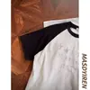 Nueva Camiseta de Manga Corta para Hombre, Verano Estilo Coreano Moderna Sencilla de Media Manga, Estilo Hong Kong Holgada Casual Moderna Marca Camiseta