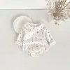 Macacão de bebê de manga comprida 2026 outono novo estiloso roupas de bebê versão coreana versátil ins macacão de manga comprida
