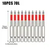 Conjunto S2 Vermelho Pontas de Chave de Fenda Phillips Magnéticas Fortes Alto Torque Antiderrapantes Cabeças de Chave de Fenda Universais Resistentes ao Desgaste