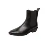 Nuevas botas Chelsea cortas slip-on de otoño e invierno, elegantes botas estilo británico de tacón grueso ajustadas para mujer