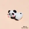 Creativa Caricatura Panda de Bambú Resina Muñeca Hecha a Mano DIY Decoración Escritorio Coche Pequeños Adornos Accesorios Llavero