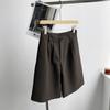 Pantalones Rectos de Cintura Alta Zistanchegxi para Mujer Primavera y Otoño Estilo K Sueltos Casuales Color Puro Pantalones de Cinco Puntos 596 Modernos