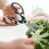 Tijeras de Cocina de Acero Inoxidable Tijeras para Alimentos Tijeras Potentes para Huesos de Pollo Tijeras Multifuncionales Afiladas para Carne Barbacoa Hogar Tijeras Panda