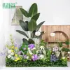 Hc-Bz3Grande Flores Artificiales y Plantas Verdes para Decoración de Paisajismo, Combinación de Paisaje Interior, Plantas Falsas Biónicas de Gama Alta
