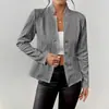 Estação Independente Amazon 2024 Exportação Europeia e Americana Outono e Inverno Novo Casaco Pequeno de Alfaiataria com Estampa de Botões Mais Vendido