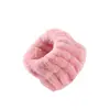 Diadema para lavarse la cara con lazo para niñas, al por mayor, color liso, versátil, maquillaje simple, banda para la muñeca para secar el sudor, banda para el cabello de franela