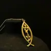 Cadena Creativa para Clavícula con Forma de Pez Transfronteriza con Colgante de Pez Hueco Tridimensional, Acero de Titanio Antidesvanecimiento Joyería de Alta Gama Regalo
