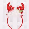 Decoraciones navideñas Navidad tela brillante diadema de astas accesorios de fiesta navideña hebilla de cabeza individual tocado horquilla de felpa