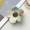 Presilha de cabelo flor de cinco pétalas com fluxo transfronteiriço da Amazon, acessório de cabelo com presilha de tubarão para a parte de trás da cabeça, presilha para franja, penteado semi-preso