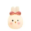 Lâmpada de coelho de silicone transfronteiriça, brinquedo colorido para alívio do estresse para crianças, luz de cabeceira para mãe e bebê, presente