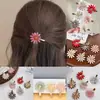 Nuevo Girasol de Cristal Margarita Versátil Accesorio para el Cabello con Pedrería Flequillo Lateral Fresco Clip Adorno Floral para el Cabello