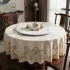 Toalha de mesa redonda de renda amarela francesa para mesa de jantar redonda grande de casa toalha de mesa decorativa toalha de cobertura externa toque de alta qualidade