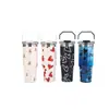 Copo Térmico de Aço Inoxidável 304 com Alça, Bico Retentor de Gelo, Porta-Copos de Carro, Garrafa de Água Esportiva Portátil para Exterior, Suporta Personalização