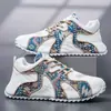 Zapatos Europeos para Hombre, Tenis con Estampado Novedoso de Primavera, Zapatos de Padre Gruesos para Aumentar la Altura, Deportivos Casuales de Primavera y Verano