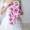 Flores artificiais mais vendidas internacionalmente, folhas de orquídea phalaenopsis, parede de flores para casamento, flores para decoração de casa, decoração de buquê de noiva