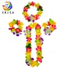 Guirlanda 30 Pares de Flores de Cabeça 18 Pares de Pulseiras 6 Pares de Conjunto Melhorado Conjunto de Pulseira de Guirlanda Mardi Gras Fantasiar