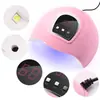 Máquina de fototerapia LED/UV con luz de inducción inteligente para uñas de 36 W, temporizador automático de tres velocidades, luz para hornear con pegamento para esmalte de uñas USB