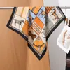 Bufanda de seda de espiga vintage para mujer, adecuada para primavera y otoño, pañuelo cuadrado pequeño, bufanda elegante para cuello de camisa, bufanda para cuello de traje, faja de cintura de moda y chal