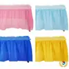 Amazon Falda de Mesa Desechable de Color Sólido Mantel Impermeable y a Prueba de Aceite Decoración para Fiesta de Cumpleaños Boda Juego de Faldas de Mesa