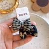Pinza para el cabello con lazo a cuadros estilo coreano para niños, clip lateral, diadema a cuadros para bebé, cuerda para el cabello, accesorios para el cabello para niñas, par de clips