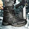 Botas de Felpa de Invierno para Hombre, Botas de Combate de Caña Alta, Botas de Nieve para Exteriores, Botas de Combate Cálidas para Hombre, Botas de Campo, Botas para Hombre