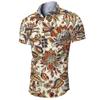 2026 Comercio Exterior Ropa Europea y Americana para Hombre Nueva Camisa de Verano para Hombre de Manga Corta Estampada Casual Personalizada con Cuello Amplio Talla Grande para Hombre