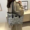 2026 Nova Bolsa Feminina de Grande Capacidade Moda Tendência Estampa de Leopardo Bolsa de Mão Bolsa de Ombro Celebridade da Internet Bolsa Tote para Comuteiro de Sobraco