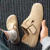 Zapatos Birkenstock para hombre, para otoño, uso exterior y de oficina, con suela gruesa, que aumentan la altura, versátiles, cómodos, retro, slip-on, de suela blanda, zapatos casuales