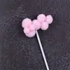 10 Unidades decoração de bolo de aniversário bola de pelo nuvem balão de ar quente tridimensional lua Nuvem Branca cartão de inserção bandeirinha festa