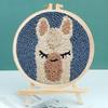 Bordado Poke Ruso Bordado a Mano DIY Paquete de Material Pintura con Lana Bordado en Pareja Poke Poke Poke Poke Show Aguja