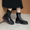 Botas Amazon Outono e Inverno Britânicos Botas Martin Botas Casuais Zíper Traseiro Botas Femininas 33 Novo Cano Curto 43 Comércio Exterior Salto Plataforma