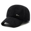 Boné de Baseball Masculino Quente para Outono e Inverno com Proteção para Orelhas Chapéu Grande com Aba de Pelo Sintético de Visão Chapéu para Meia-Idade e Idosos Chapéu à Prova de Frio de Pai para Idosos