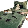 Lençol de Cama Ajustável de Coral Fleece de Leite Espesso de Inverno 90X190 Dormitório Estudantil Capa de Colchão Única de Fleece Capa de Colchão Quente