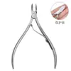 Cortador de cutícula de uñas remover piel muerta padrastros pinza de belleza de acero inoxidable uña encarnada cortaúñas oblicuo herramienta para remover piel muerta