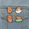 Linda Fresca Animal Capibara Mascota Capibara Insignia de Metal Accesorios para Ropa Accesorios Versátiles Trabajador